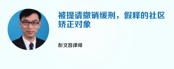 被提请撤销缓刑，假释的社区矫正对象